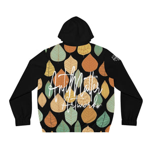 A MATTER TREE LEAVES BLK Men's Full-Zip Hoodie (AOP)