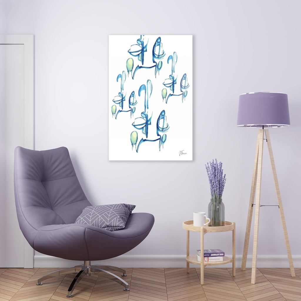 A MATTER BLUES FACES Acrylic Print