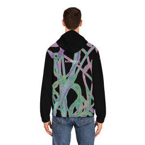 A-Matter TAPE WORM Men's Full-Zip Hoodie (AOP)