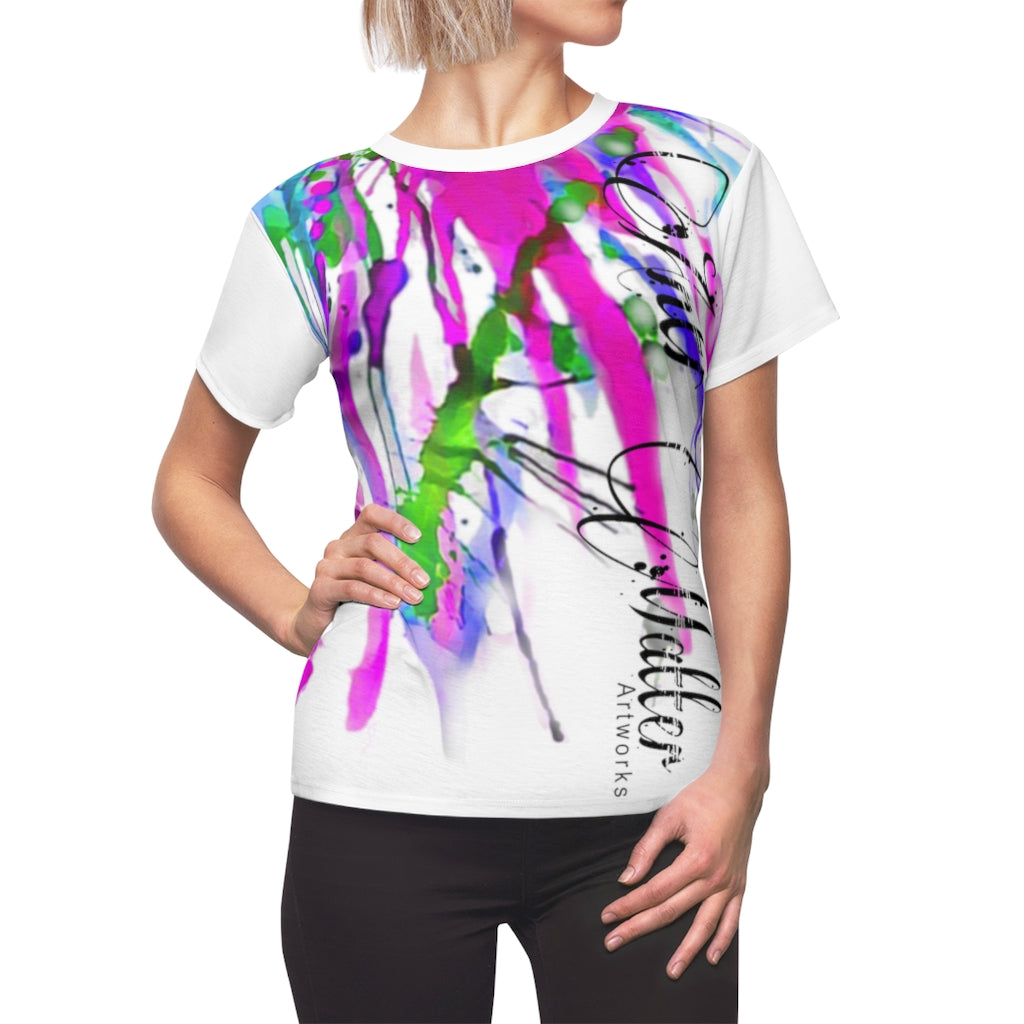 SPLATTAH PINK ON YA ! Women's AOP Cut & Sew Tee