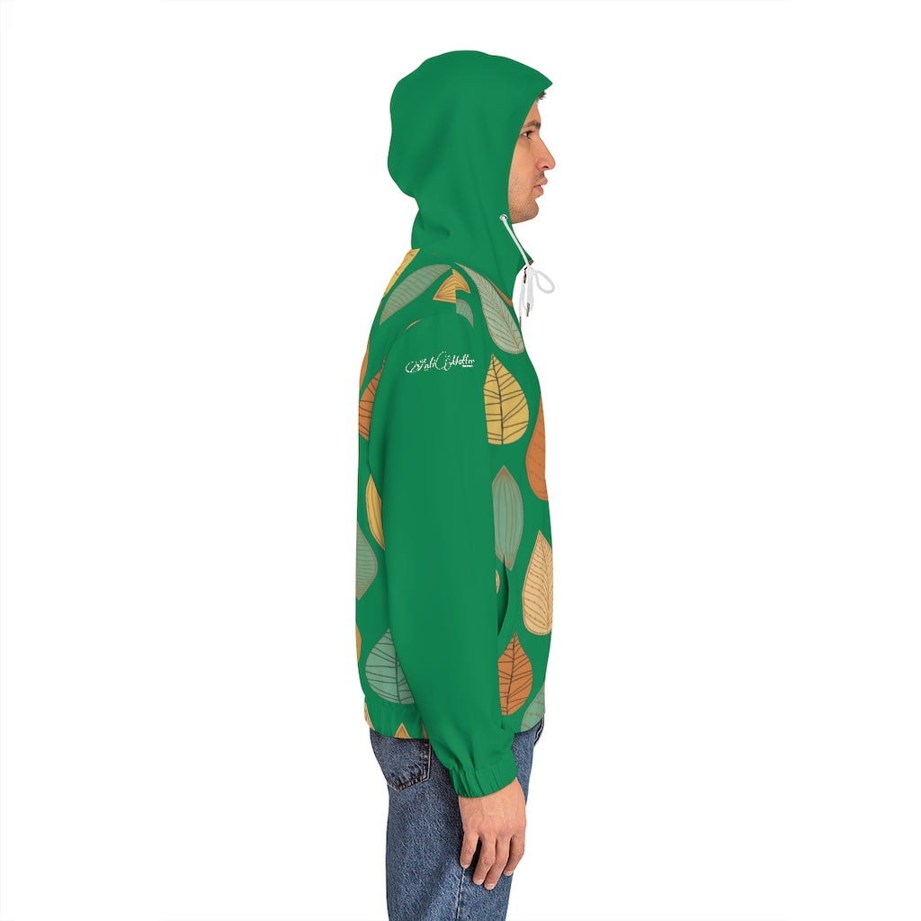 A MATTER TREE LEAVES-GREEN  Men's Full-Zip Hoodie (AOP)