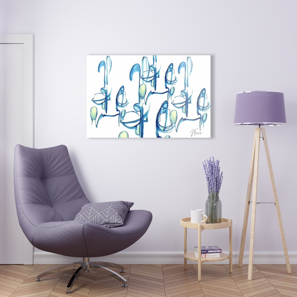 A MATTER BLUES FACES Acrylic Print