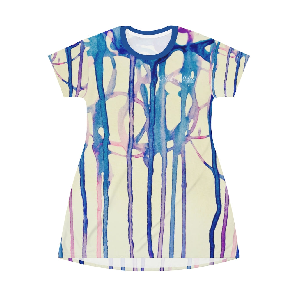 WATAH COLOR All Over Print T-Shirt Dress